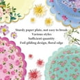 thumbnail image 3 of 64 Pcs Floral Vintage Plates Paper Tea Party Tableware Set 9 Inch and 7 Inch Plates for Tea Party Birthday Baby Shower Wedding Bachelorette Party Supplies(Flowers)$$Home Decor, Kitchen, & Other, 3 of 7
