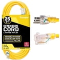 thumbnail image 2 of Thonapa Rallonge de 25 Pi 10 Gauge, Rallonge Extérieure Robuste et Résistante aux Intempéries 10 AWG 25 Pieds, SJTW Fiche Éclairée à 3 Broches Câble Jaune 10/3 15 Amp, Idéal pour Grands Électroménagers et Outils de Jardin, 2 of 4