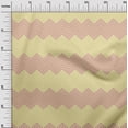 thumbnail image 2 of oneOone Popeline de Coton Sergé Tissu Jaune Clair Chevron Géométrique Matériel de Robe Tissu Imprimé Tissu au Mètre 56 Pouces de Large, 2 of 4