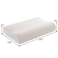thumbnail image 2 of WSYW - Paquete de 2 almohadas de espuma viscoelástica para dormir, con contorno, soporte para el cuello, ortopédicas y suaves, con funda, 2 of 8