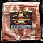 Sunnyvalley Sliced Peppered Pork Bacon, 40 oz, Vacuum Sealed in Plastic, Ready to Cook