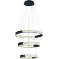 thumbnail image 4 of Vanity Art 3 Light Unique Tiered LED Chandelier Lighting | Modern Hanging Lights, Circular Ceiling Lights Fixtures for Dining Room Living Room Bed Room Kitchen SYLED1013-BK, 4 of 10