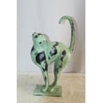 thumbnail image 2 of Nifao Aluminum Cat Statue With Green Patina Finish, Timeless Elegance – Home Decor Sculpture, 11"L x 5"W x 20"H, 2 of 11