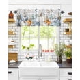 thumbnail image 6 of Valances for Windows, Thanksgiving Pumpkins Fall Leaves Wood Texture Rod Pocket Short Window Valance Curtains Holiday Window Treatment for Kitchen Living Room Bathroom, 60"x18", 6 of 6