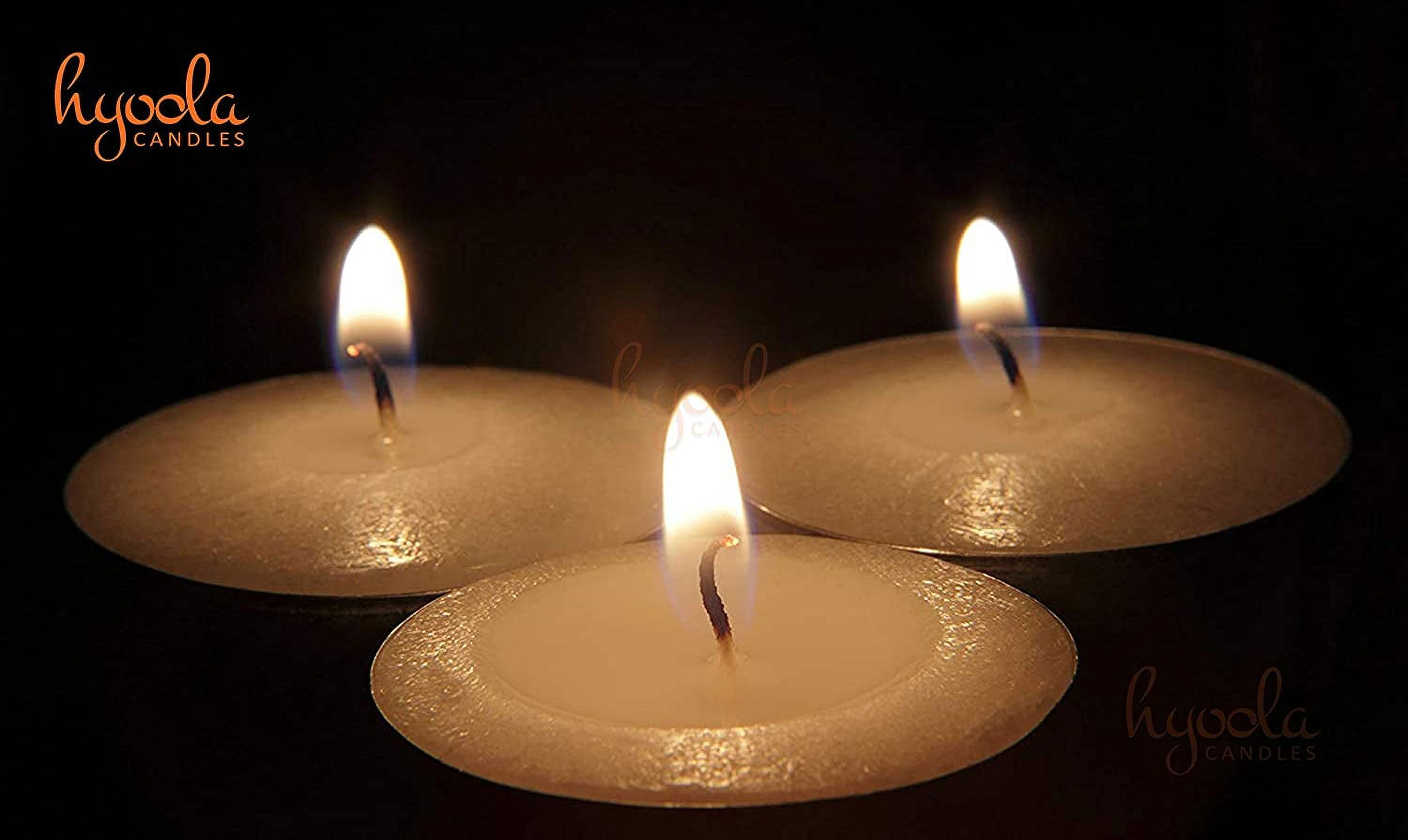 HYOOLA Beeswax Tealight Candles in Aluminum Cup - 12 Pack - 100% Pur
