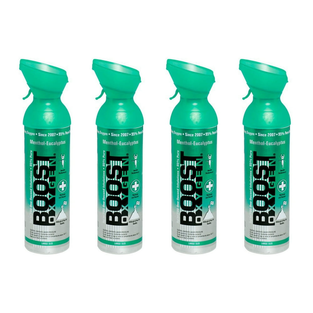 Boost Oxygen Natural 10 Liter Pure Oxygen Canister, Menthol Eucalyptus