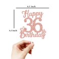 thumbnail image 3 of Cake topper veegood 36.º rosa dorado con glitter 18,5 cm, 3 of 5