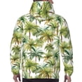thumbnail image 7 of Lsque Green Hawaii Palms Pattern Casual Men's Hoodie,Hooded Sweatshirt with Kangaroo Pocket,Pullover Hoodie-Large, 7 of 7