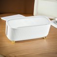 thumbnail image 1 of Modern Luxury Cable Organizer Box - Premium Plastic Desk Cord Management Solution for Power Strips, Data Cables & Headphone Wires - New Design with Spacious 34.9x15x13.6cm Size - Elegant White Finish, 1 of 6
