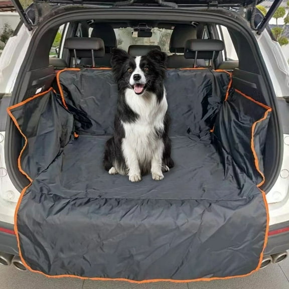 Pet Dog Trunk Cargo Liner - Oxford Car SUV Seat Cover - Waterproof Floor Mat for Dogs Cats - Washable Dog Accessories(41.3"×70.9",Black)