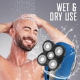 thumbnail image 4 of Afeitadora Giratoria Recargable Barbasol Azul con 5 Cuchillas de Inox y LCD, 4 of 9
