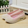 thumbnail image 2 of Vedolay Wide Sneakers Lightweight Shoes for Women Casual Slip On Deck Shoes,Hot Pink 7.5, 2 of 5