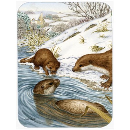 

Otter At Play Glass Cutting Board Large