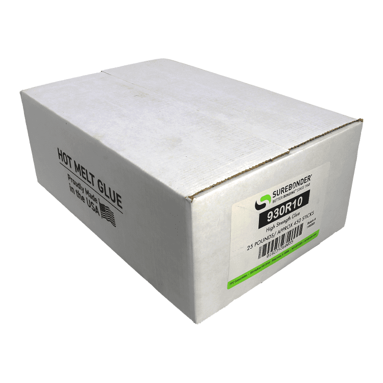 930R10 High Performance 3 Minute Open Time Hot Melt Glue Sticks - 7/16" x 10" | 25 Lb Box