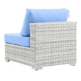 thumbnail image 6 of Lounge Chair, Rattan, Wicker, Light Grey Gray Light Blue, Modern Contemporary Urban Design, Outdoor Patio Balcony Cafe Bistro Garden Furniture Hotel Hospitality, 6 of 8