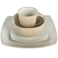 thumbnail image 5 of Gibson Soho Lounge Square 16-Piece Dinnerware Set - Tan, 5 of 6