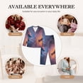 thumbnail image 5 of Rateoe Watercolor Sky Dragon Pattern Womens Pajamas Set Long Sleeve Sleepwear Button Down Nightwear Soft Cotton Pj Lounge Sets, 5 of 9