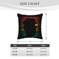 thumbnail image 4 of DouZhe Velvet Decorative Throw Pillow Covers Set of 2, Soft Square Cushion Cover with Invisible Zipper African Girl Vintage Grunge Style Printing, 20"x20", 4 of 7