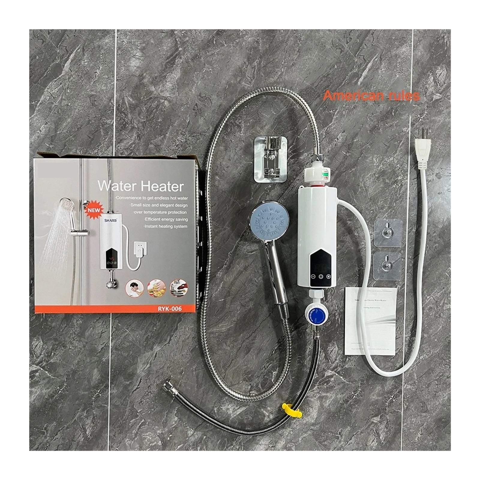 5500W Instant Tankless Electric Water Heater, Mini Electric Tankless Instant Hot Water Heater Bathroom Kitchen Washing Heater ,Safety Protections