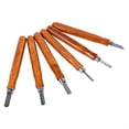 thumbnail image 2 of Juego de herramientas para tallar madera, mini cincel de acero con mango de mano para manualidades, 6 piezas, 2 of 8