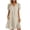 01-Khaki, variant on Atogsazn Women's V Neck Linen Midi Dress Flowy Short Sleeve Button Rolled Dresses A-Line Sundress Summer Khaki XXL Fashion
