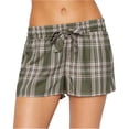 thumbnail image 1 of PJ Salvage - Pantalones cortos de pijama a cuadros para mujer, verde, mediano, 1 of 1
