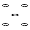 thumbnail image 1 of Guardoinrt Fashionable And Comfortable Beaded Bracelets. Easy Matching For Any Style Exquisite Appearance Stone Beads Bracelets glossy black 5Set, 1 of 6