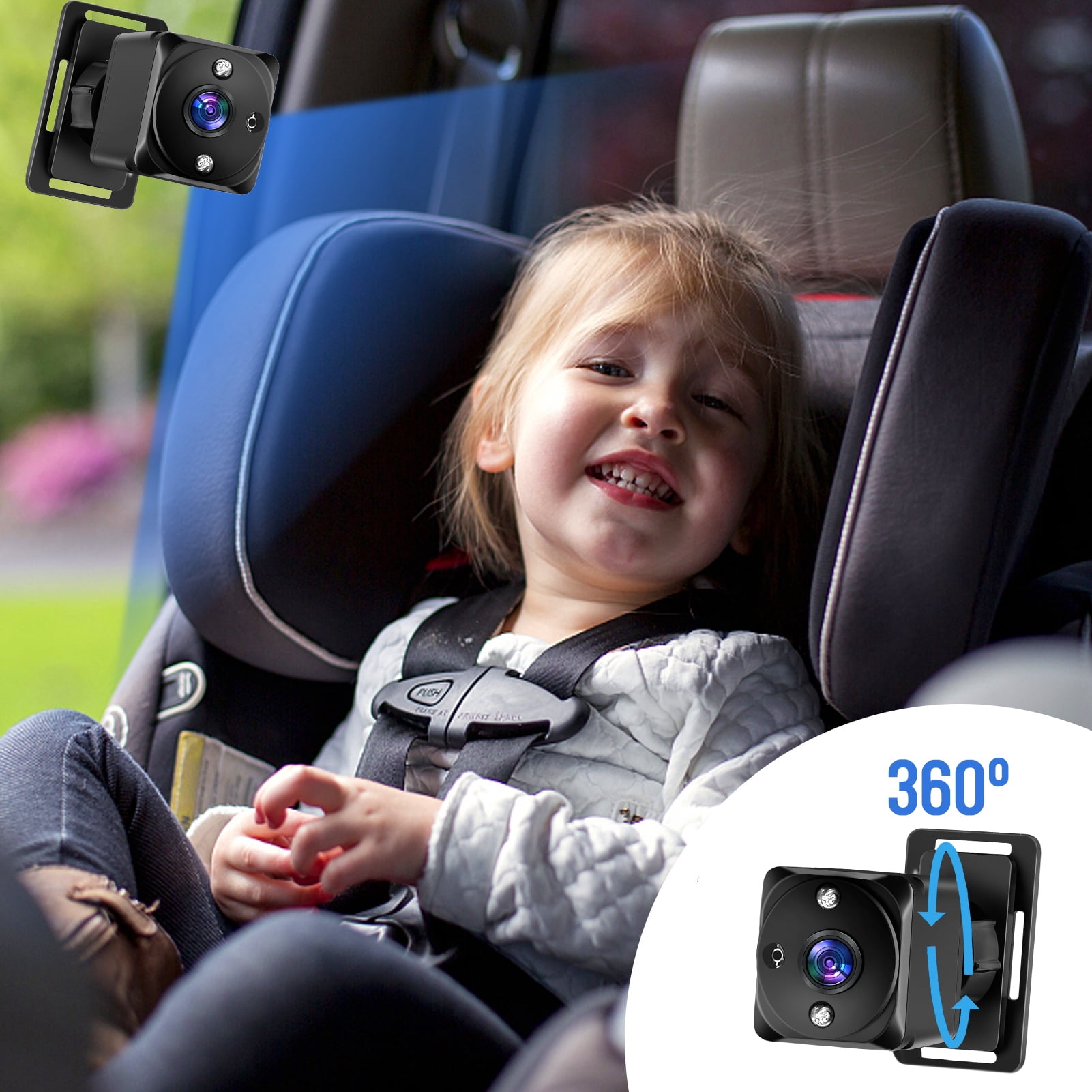 Car Cleaning Baby Car Camera 4.3 Monitor Wide View Night Vision