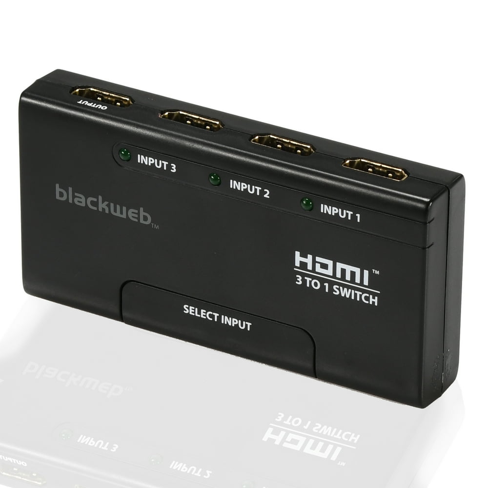 Blackweb 3Device Hdmi Switch With Remote Control