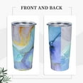 thumbnail image 4 of Marble Texture Printed 20oz Stainless Steel Cups, Insulated Stainless Steel Travel Coffee Mug Tumbler With Lid And Straw Durable Coffee Cup Water Bottle For Hot & Cold Drinks, 4 of 6