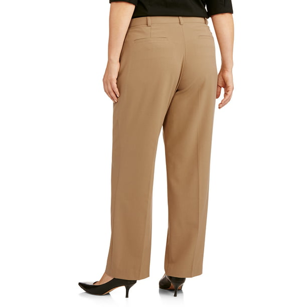 Women's Plus-Size Think Slim Dress Pant - Walmart.com