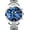 silver blue, variant on Men Analog Multifunctional Clock Automatic Self Winding Mechanical Wrist Watch with Stainless Steel/Leather Band Luminous Sapphire Crystal