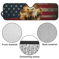 thumbnail image 4 of Yuyamidu 4th of July Windshield Sun Shade for 1997-2018 Jeep Wrangler TJ JK JKU, Eagle Sunshades Heat Shield Cover, 4 of 6