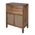 thumbnail image 5 of Ryan 40 Inch Cottage Mango Wood Dresser Storage Cabinet, 3 Drawers, Cane Rattan Panels Doors, Natural Brown, 5 of 7