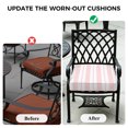 thumbnail image 5 of Outdoor Patio Cushion Covers 4 Pack Pink Striped Patio Chair Cushion Covers with Ties and Zipper Rustic Farmhouse Stripes Waterproof Outdoor Seat Cushion Covers for Patio Furniture 22"x20", 5 of 8