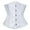 White, variant on Underbust Corset Top for Women Waist Trainer Gothic Lace Up Bustier Steampunk Floral Corset Halloween Costume Cosplay White