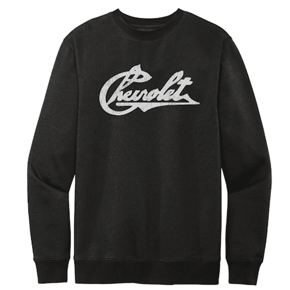 Chevrolet Vintage Adult Unisex Fleece Crewneck - Black S