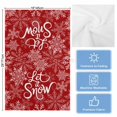 thumbnail image 5 of Red Christmas Kitchen Towels Set of 4, Water Absorbent Dish Towel, Farmhouse Winter White Xmas Snowflakes Decorative Hand Towels - Quick Drying Cloth for Cooking Baking, 18x28 Inch, 5 of 8