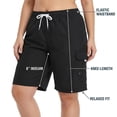 thumbnail image 2 of Adoretex Women’s Plus Size Quick Dry Swim Board Shorts, 8” Inseam Polyester Light Weight Swim Shorts - FB007P - Red - 2X, 2 of 7