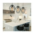 thumbnail image 2 of Track Lighting Pendants for Dining Room Table, Chandelier Decorative with Rustic Look for Sloped Ceiling, Instant On Black Wrought Iron Adjustable Hanging Lights, Farmhouse Style, 2 of 4