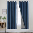 thumbnail image 1 of Cortinas opacas Joydeco, color azul vaquero, 183 x 183 cm, 100% opacas, 1 of 8