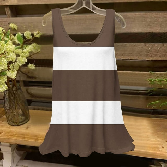 Liquidation Staron Camisoles Femmes Décontractées Douces Tendance Sans Manches Blouses Col Rond Débardeurs Basiques Blouses