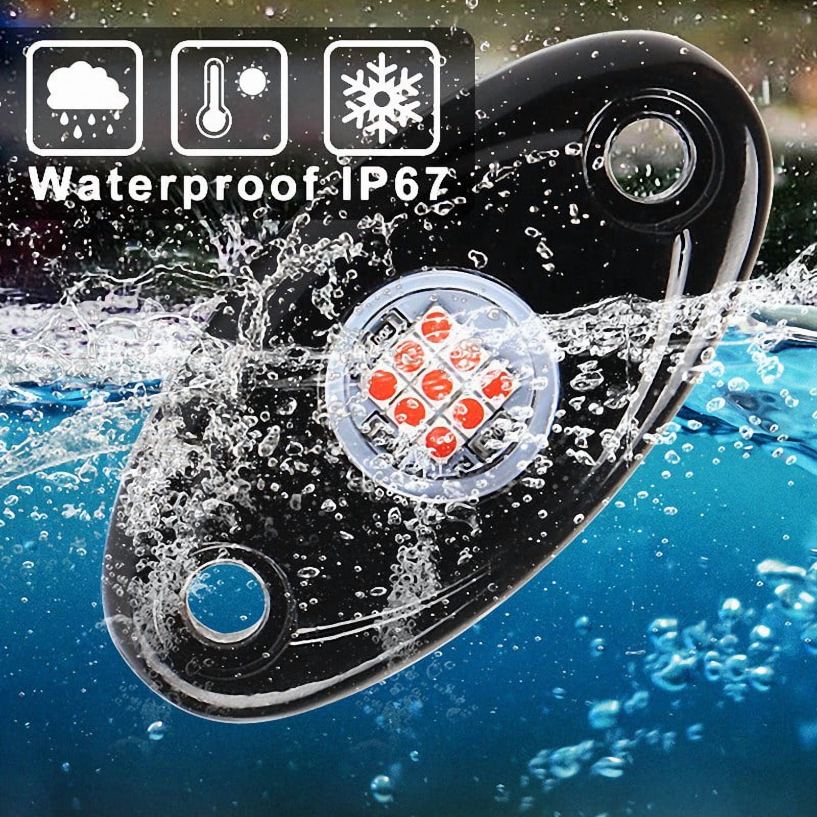 8 Pods LED Rock Lights Kit Waterproof Underglow LED Neon Trail Rig Lights for Truck ATV Offroad Boat-Red,8 * Atmosphere lamp with mounting screws,black