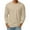 Khaki #3, variant on LNZGNM Long Sleeve Shirts for Men Casual Big and Tall Crew Neck Shirts Solid Plain Cotton Blend T-Shirt Lightweight Loose Fit Tee Shirts, Khaki L