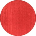 thumbnail image 1 of Ahgly Company Indoor Round Abstract Orange Contemporary Area Rugs, 7' Round, 1 of 1