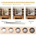 thumbnail image 4 of Vabches Modern Vanity Desk Set with Large Mirror and Stool, Large Makeup Table Set with 3 Drawers, 2 Cabinets & Storage Stool, Adjustable Lighting Colors, 4 of 9