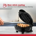 thumbnail image 6 of Holstein Housewares Personal/Mini Waffle Maker, Non-Stick Coating, Black- 4-inch Waffles in Minutes, Hash Browns, Keto, Snacks, Sandwich, Eggs, Easy to Clean, 6 of 10