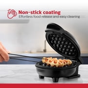 Holstein Housewares Personal/Mini Waffle Maker, Non-Stick Coating, Black- 4-inch Waffles in Minutes, Hash Browns, Keto, Snacks, Sandwich, Eggs, Easy to Clean