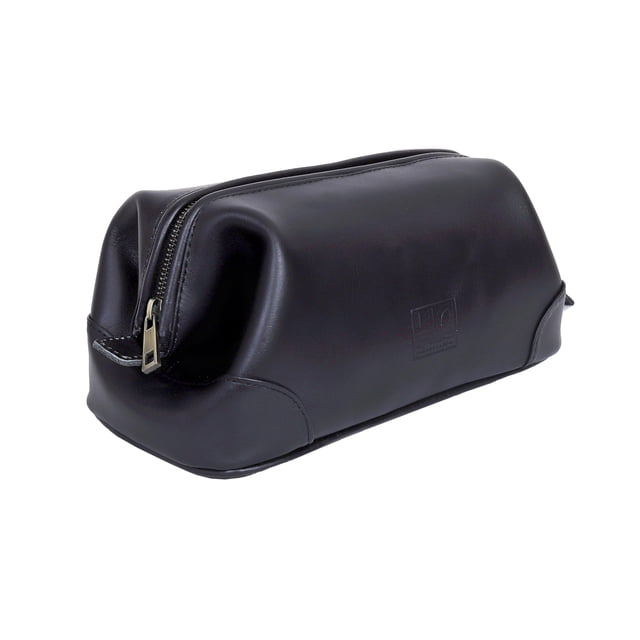 Neceser HLC Leather para hombre, piel auténtica, color negro