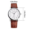 thumbnail image 3 of Roman Classic Scale Dial Men's Calendar Watch with Strap Belt, 3 of 4